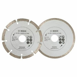 Bosch Lot de 2 disques diamantés Ø 125 mm pour carrelage et matériaux