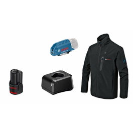 Bosch Professional Veste chauffante GHJ 12+18V XA Noir 3XL avec batterie 12V