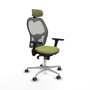 Piqueras y Crespo 3D086G2 Chaise de Bureau avec Appui-tête Vert