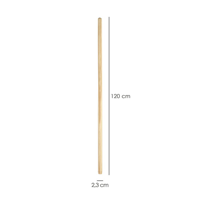 WOLFPACK LINEA PROFESIONAL Manche industriel en bois avec filetage 120 x 0,23 cm