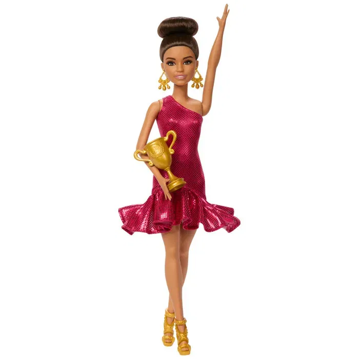 Barbie - Poupée Danseuse de Salon et Accessoires - Brune avec Trophée - JFR09 - Jeu Imaginatif Enfant 3 ans Barbie - Poupée Danseuse de Salon et Accessoires - Brune avec Trophée - JFR09 - Jeu Imaginatif Enfant 3 ans