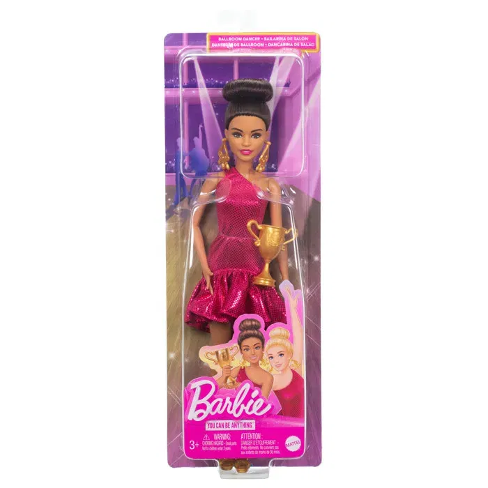 Barbie - Poupée Danseuse de Salon et Accessoires - Brune avec Trophée - JFR09 - Jeu Imaginatif Enfant 3 ans Barbie - Poupée Danseuse de Salon et Accessoires - Brune avec Trophée - JFR09 - Jeu Imaginatif Enfant 3 ans