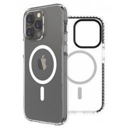 Muvit Recycletek MagSafe Shockproof 3m pour iPhone 14 Pro Max - Noir et Transparent