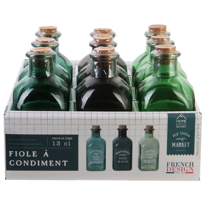 Home Deco Factory Bouteille pour condiments en verre teinté 130 ml