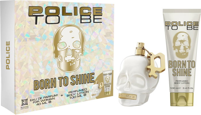 Police To Be Born To Shine Coffret Parfum Femme - Eau de Parfum 40 ml + Lotion Hydratante pour le Corps 100 ml Police To Be Born To Shine Coffret Parfum Femme - Eau de Parfum 40 ml + Lotion Hydratante pour le Corps 100 ml