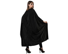 Dracolite - Cape Noire pour Costume de Halloween 130 cm - Cape Longue pour Vampire, Sorcier ou Fantôme
