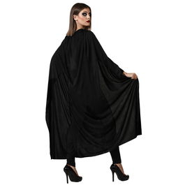 Dracolite - Cape Noire pour Costume de Halloween 130 cm - Cape Longue pour Vampire, Sorcier ou Fantôme