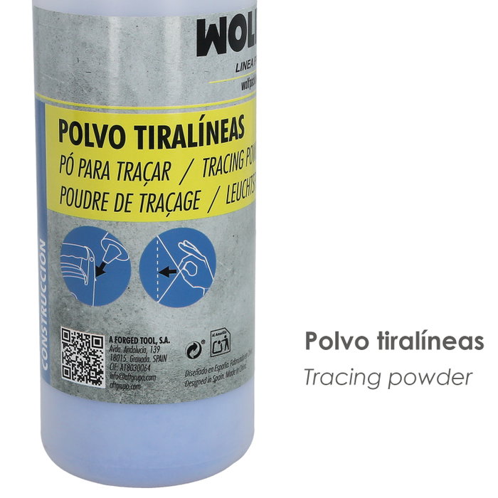 WOLFPACK LINEA PROFESIONAL Poudre à tracer 1000 grammes bleue