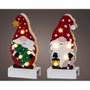 Lumineo Figurine gnome en bois avec LED 8.5 x 4.5 x 18 cm, modèles variés