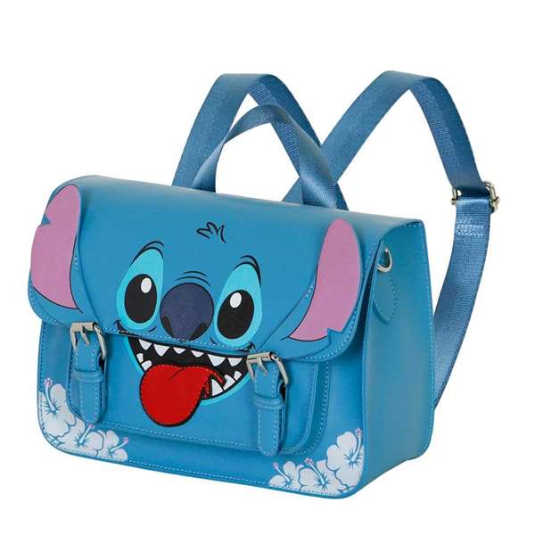 Karactermania Bolso-Mochila Satchel Tongue Lilo y Stitch, Sac à dos ou bandoulière convertible, PVC, 27 x 11.5 x 20 cm