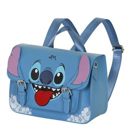 Karactermania Bolso-Mochila Satchel Tongue Lilo y Stitch, Sac à dos ou bandoulière convertible, PVC, 27 x 11.5 x 20 cm