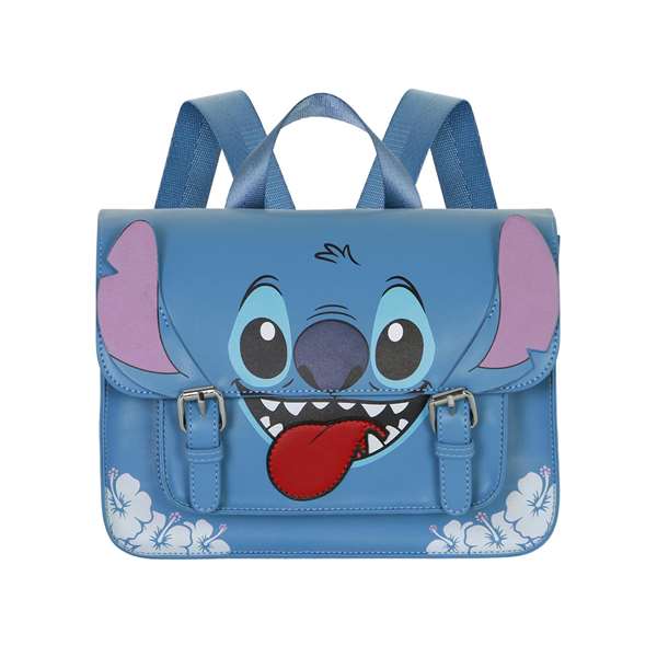 Karactermania Bolso-Mochila Satchel Tongue Lilo y Stitch, Sac à dos ou bandoulière convertible, PVC, 27 x 11.5 x 20 cm
