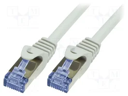 LOGILINK Cordon de raccordement Cat 6a S/FTP 5m gris