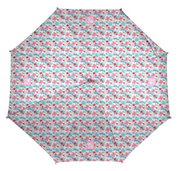 Safta - Parapluie manuel avec motif fleuri, longueur 48 cm, pour enfant à partir de 3 ans