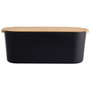 Day Panera noire avec couvercle en bambou
