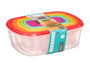 Leknes Set de 7 boîtes de conservation rectangulaires en plastique 27x20,5x10 cm Multicolore (Set de 12)