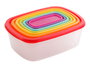 Leknes Set de 7 boîtes de conservation rectangulaires en plastique 27x20,5x10 cm Multicolore (Set de 12)
