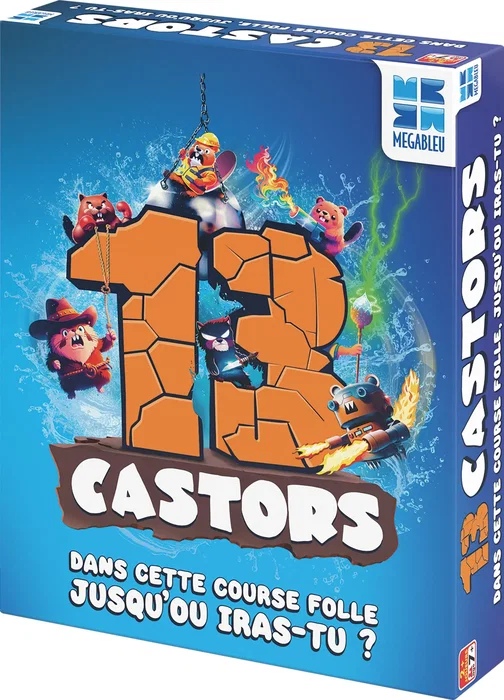 Megableu 13 Castors - Jeu de société Course de castors avec prédictions et bonus - Jeu en français
