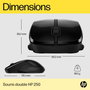 HP Souris sans fil ambidextre HP 250 avec double connectivité Bluetooth et USB, 50% plastique recyclé