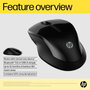 HP Souris sans fil ambidextre HP 250 avec double connectivité Bluetooth et USB, 50% plastique recyclé