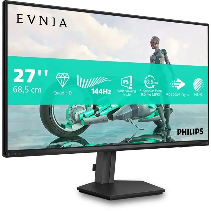 Philips 27M2N3500NF/00 - Écran PC Gamer 27" - Dalle IPS QHD 144 Hz - Temps de réponse 0,5 ms - Compatible HDR10, Adaptive-Sync et G-SYNC