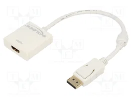 DELOCK Adaptateur DisplayPort vers HDMI 0,2m blanc
