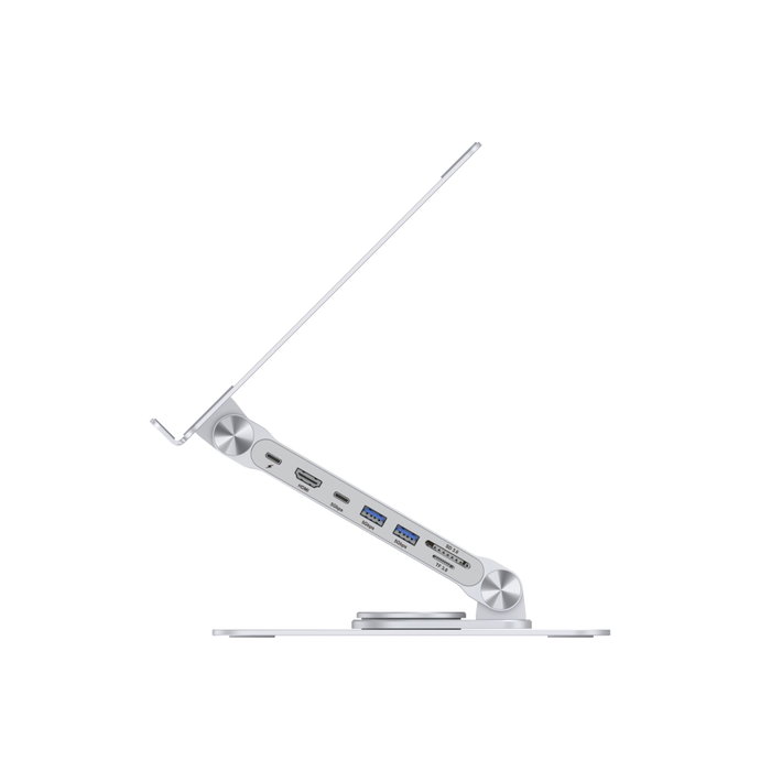 Conceptronic DONN27G Station d'accueil 7-en-1 et support pour ordinateur portable argent