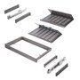 Emuca Kit de range-chaussures extractible pour armoires Quartz, réglable, module 600mm, Acier, aluminium et plastique, Titane