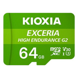 Kioxia Carte Mémoire Micro SD 64 Go High Endurance G2 UHS-I Classe 10 U3 V30 A1