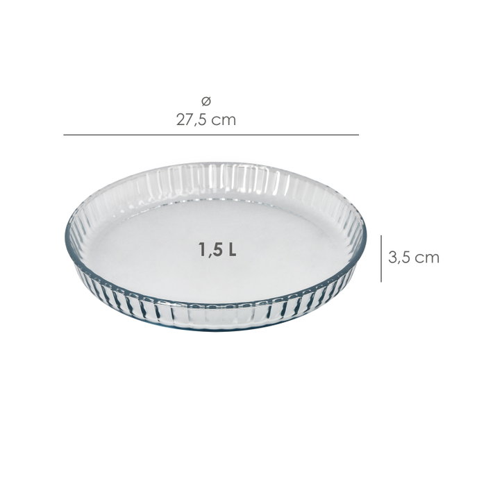 ORYX Moule Rondi en Verre Borosilicate Ø 28 cm