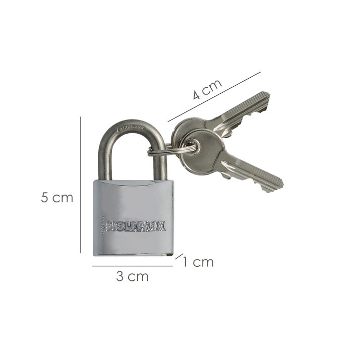 WOLFPACK LINEA PROFESIONAL Cadenas Inoxidable Arco Normal 30mm WOLFPACK LINEA PROFESIONAL Cadenas Inoxidable Arco Normal 30mm