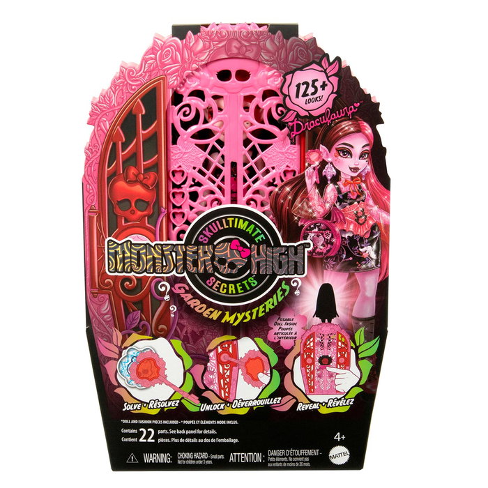 Monster High Skulltimate Secrets Draculaura - Boîte Mystère Midnight Garden avec plus de 19 Surprises