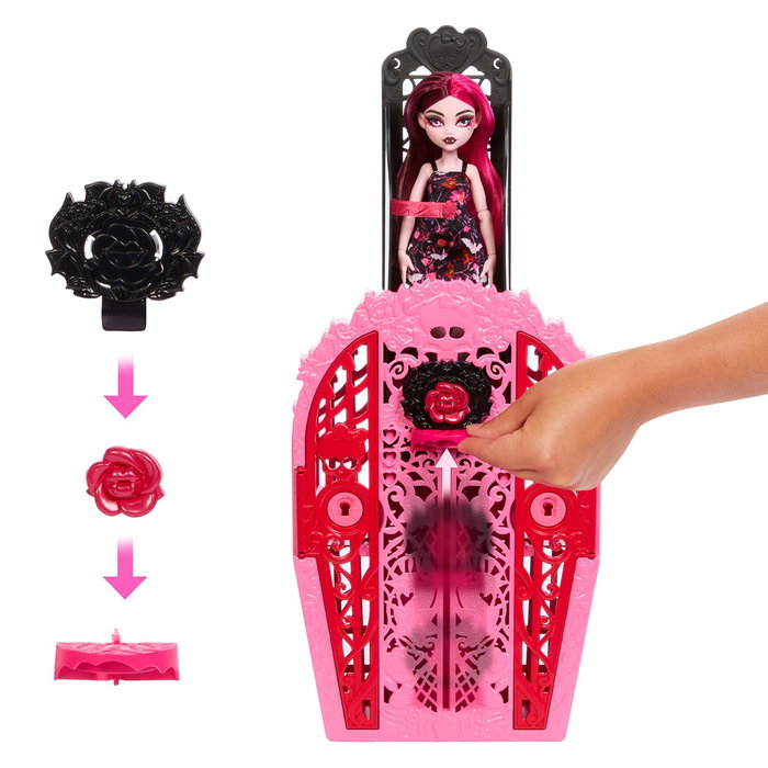 Monster High Skulltimate Secrets Draculaura - Boîte Mystère Midnight Garden avec plus de 19 Surprises
