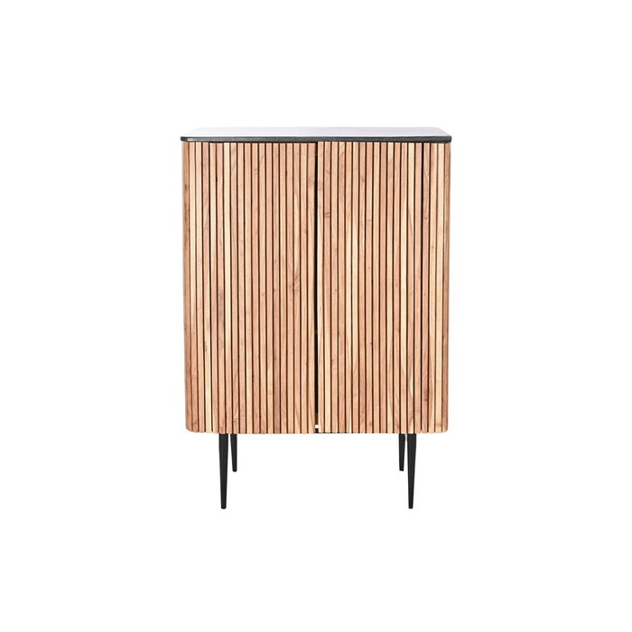 DKD Home Decor Buffet en Acacia et Marbre Marron Noir Naturel