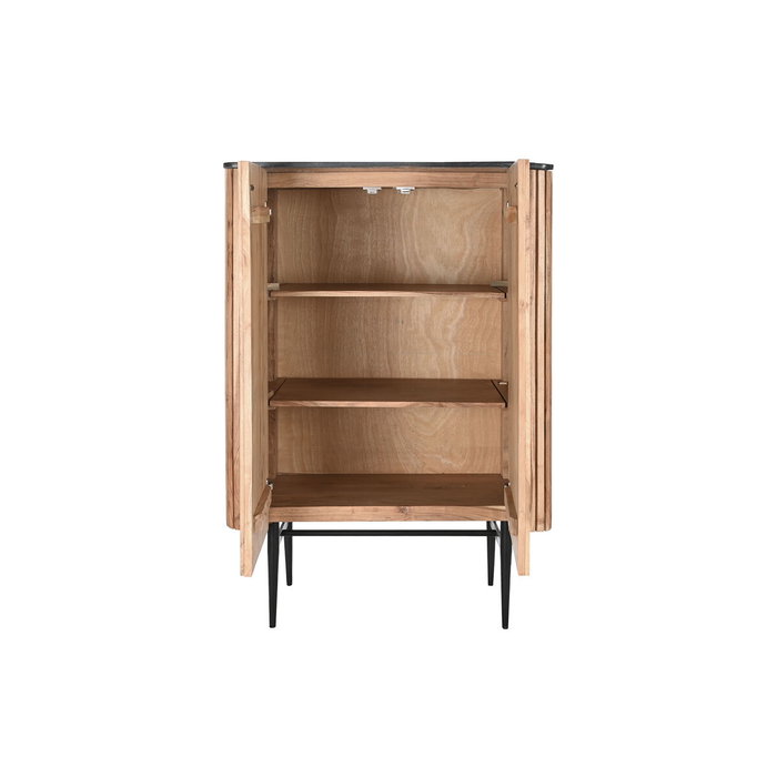 DKD Home Decor Buffet en Acacia et Marbre Marron Noir Naturel