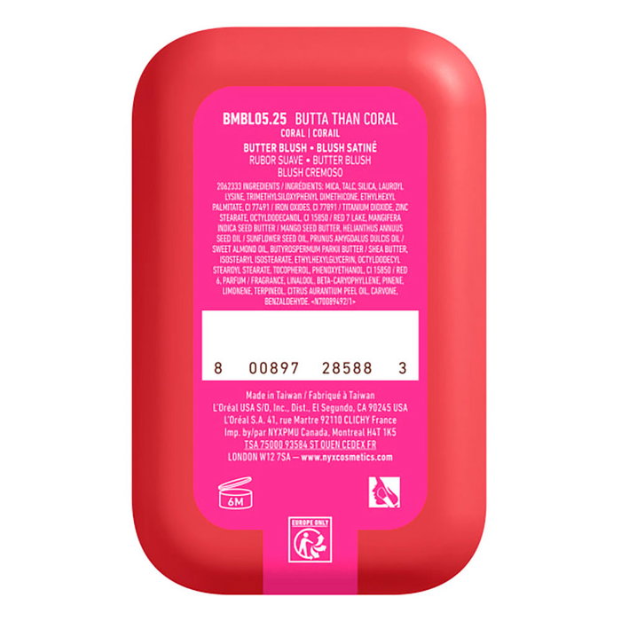 Nyx Professional Make Up Blush Buttermelt Butta Than Coral
