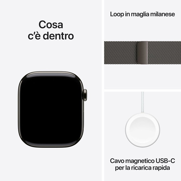 Montre intelligente Apple MFD44QL/A Titane Ardoise 46 mm