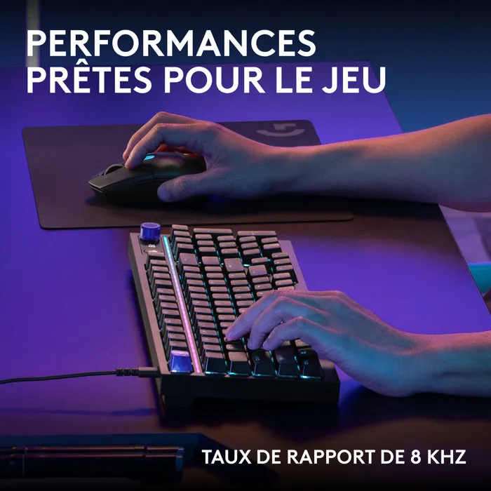 Logitech G G316 X 98 - Clavier gamer filaire AZERTY - Noir