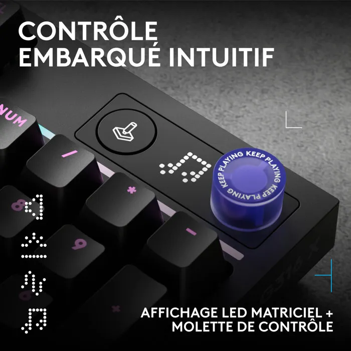 Logitech G G316 X 98 - Clavier gamer filaire AZERTY - Noir