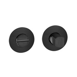 ARTICULOS INOXIDABLES IN.04.236 Muletilla de décondamnation acier inoxydable AISI 304 satiné noir pour porte intérieure salle de bain