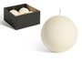 ACORDE Bougie Boule Crème 10cm