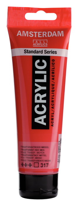 Amsterdam Amsterdam Standard Series Rouge transparent moyen 317 Amsterdam Amsterdam Standard Series Rouge transparent moyen 317