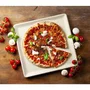 Domo Pierre Réfractaire pour Pizza et Pain – 35 x 34 cm – Blanc – Fabriquée en Italie