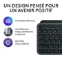 Logitech MX Keys S Plus - Clavier sans fil rétroéclairé pour bureautique avec Smart Actions, repose-poignet et disposition AZERTY - Noir