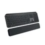 Logitech MX Keys S Plus - Clavier sans fil rétroéclairé pour bureautique avec Smart Actions, repose-poignet et disposition AZERTY - Noir