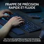Logitech MX Keys S Plus - Clavier sans fil rétroéclairé pour bureautique avec Smart Actions, repose-poignet et disposition AZERTY - Noir