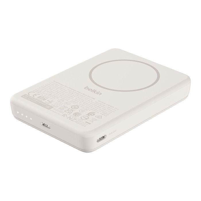 Belkin BoostCharge Slim 7,5W Qi2 Magnétique 10000mAh Beige BPD017hqSA Belkin BoostCharge Slim 7,5W Qi2 Magnétique 10000mAh Beige BPD017hqSA