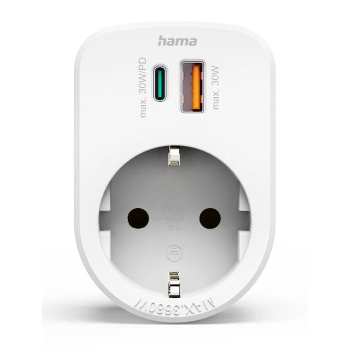 Fiche secteur Hama 00223343 Blanc 230 V