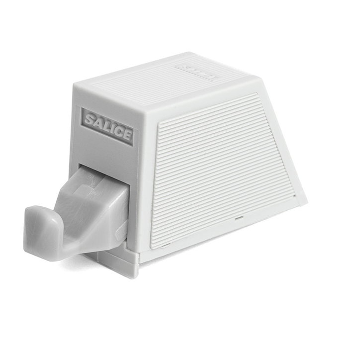 Salice Pulsateur DP3SNG avec butée gris pour poignées de tiroirs et de levage