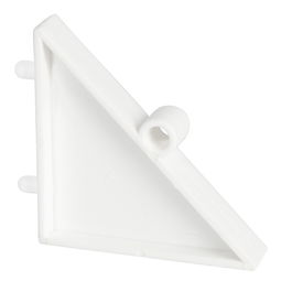 HERRAJES ALK Support d'angle avec piton en plastique blanc